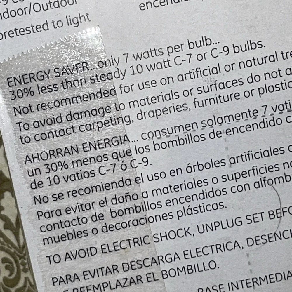 x8 GE C9 clear cool bright replacement‎ light bulbs 7 Watt